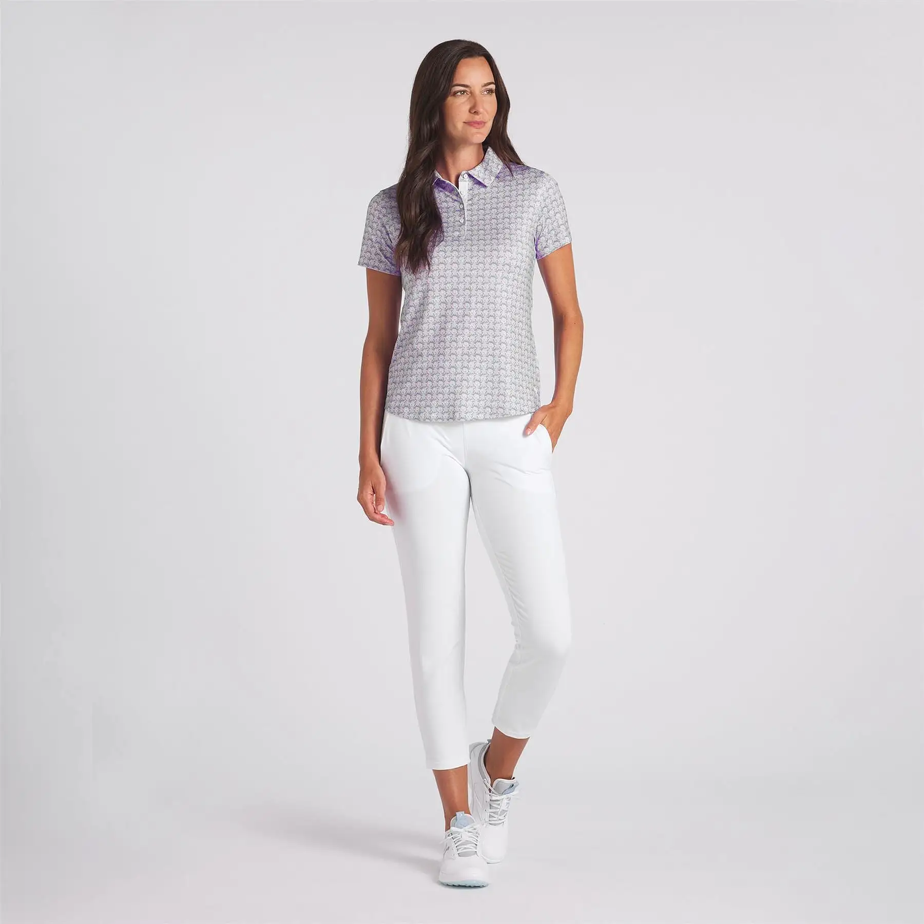 Womens MATTR Essex Polo Pink/Blue - SS24