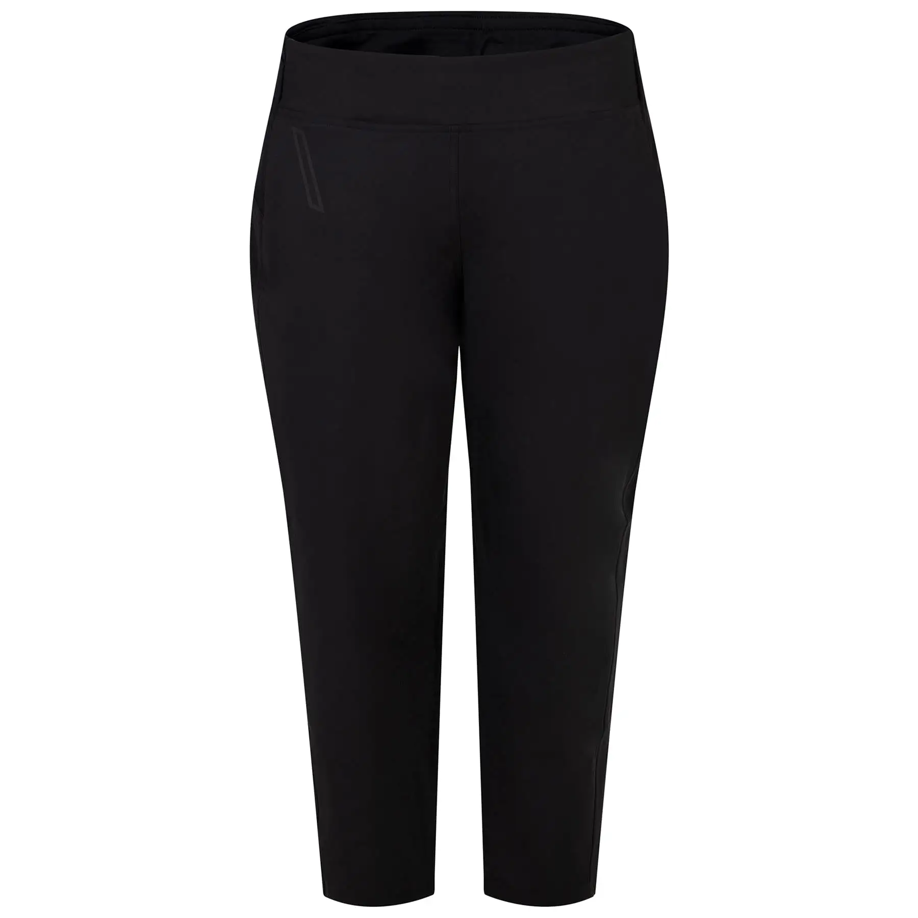 Womens Multi Pocket Mid Rise Cropped Golf Trousers Black - SS24