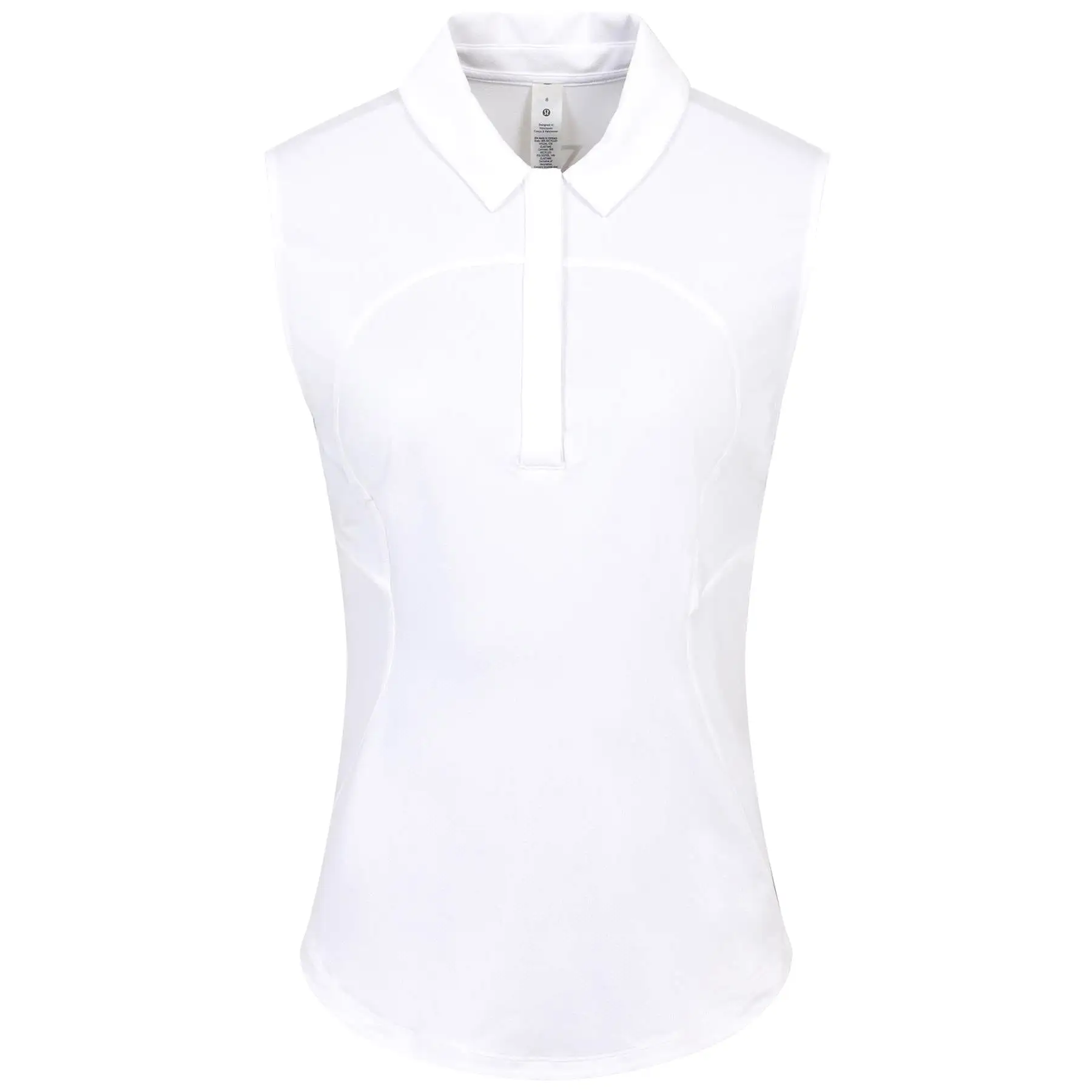 Womens Quick Drying Sleeveless Nylon Polo White - SS24