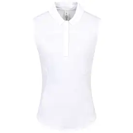 Womens Quick Drying Sleeveless Nylon Polo White - SS24