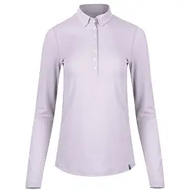 Womens Scotscraig LS Polo Silver Fog Melange - 2024