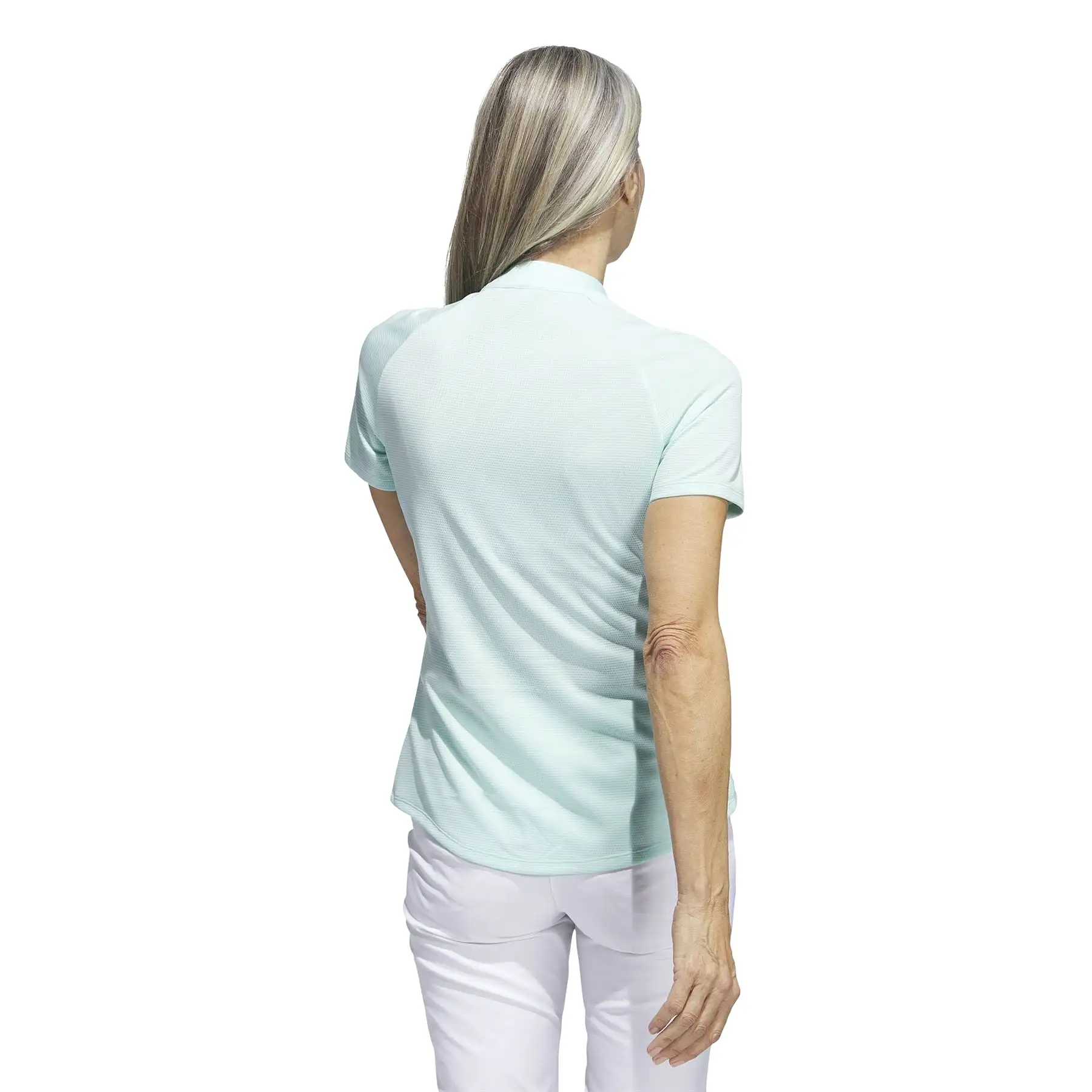 Womens Textured Polo Semi Flash Aqua - W23