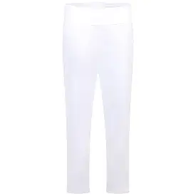 Womens Ultimate365 Regular Fit Solid Ankle Trousers White - SS24