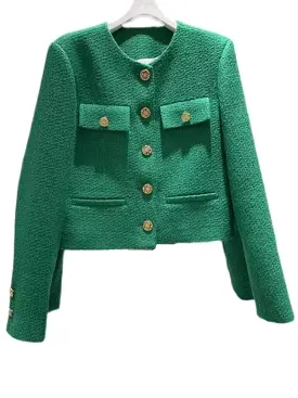 Woolen Tweed Jacket Women