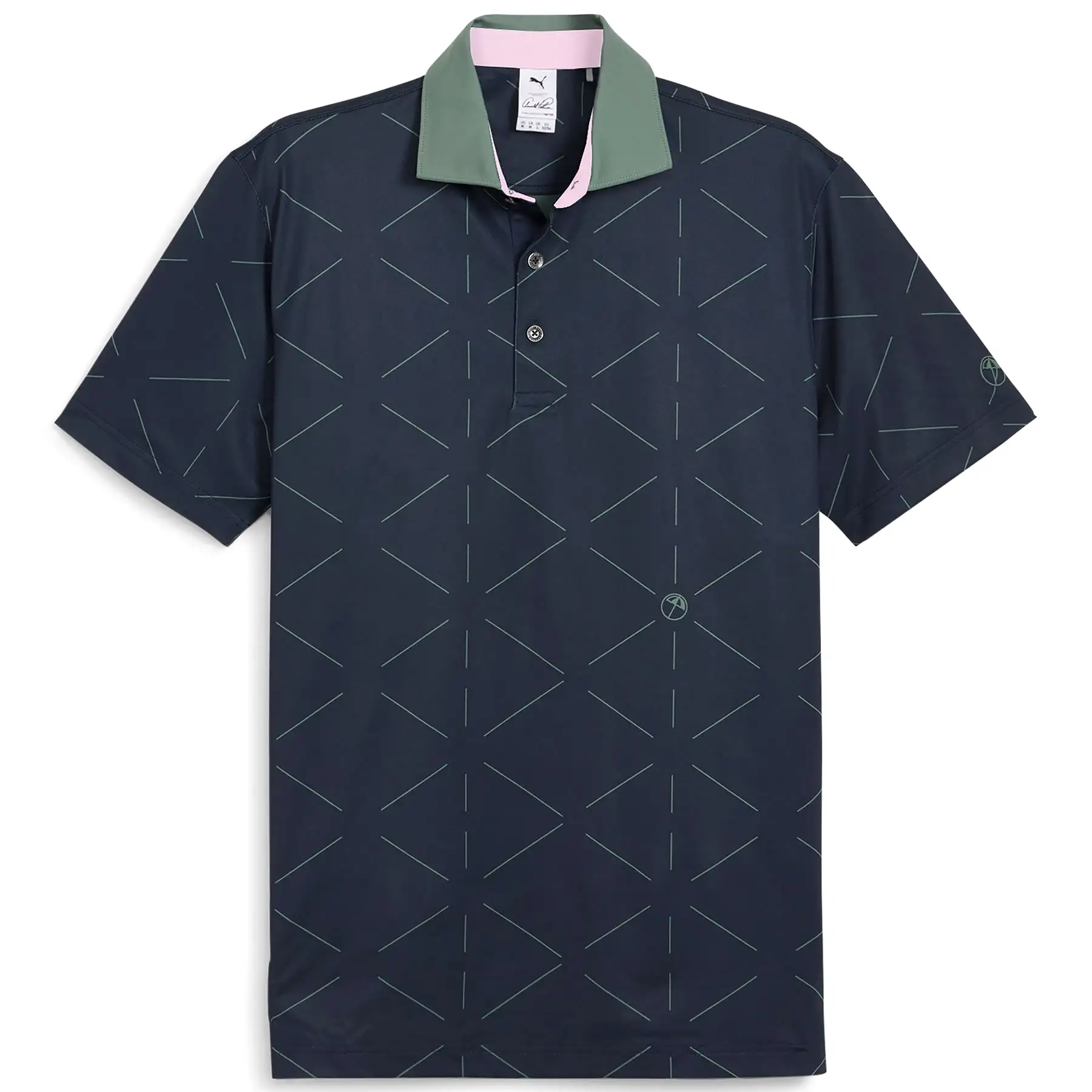 x AP Geo Print Polo Deep Navy - SS24