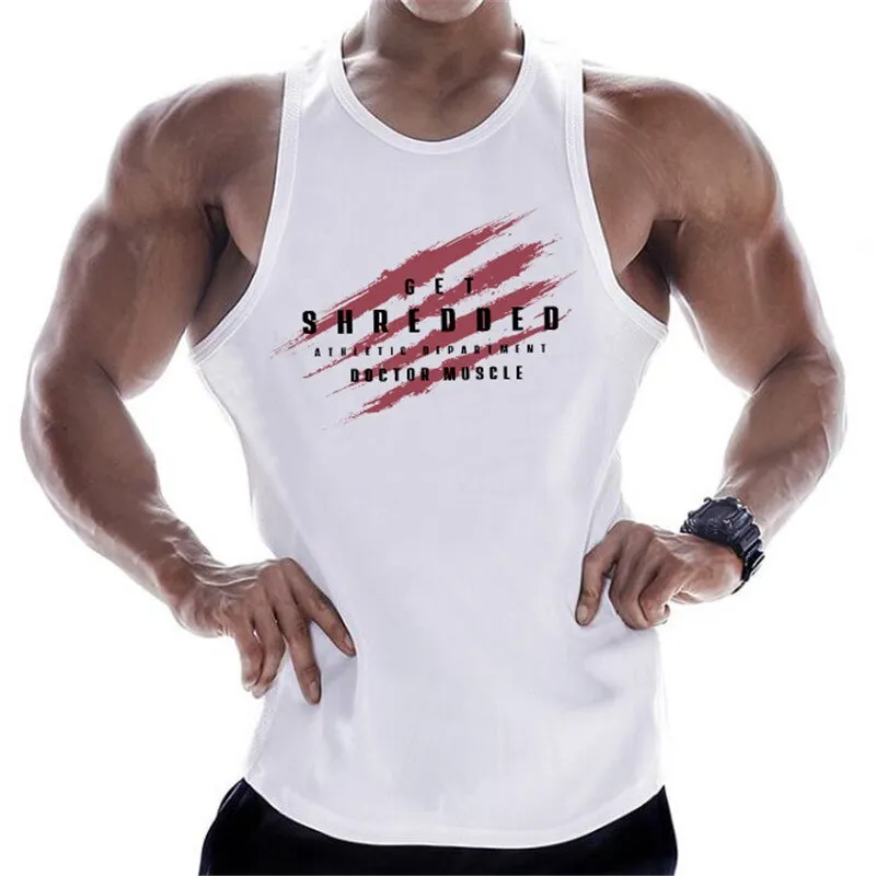 Xituodai 2022 summer Gyms Workout Sleeveless Shirt sports Tank Top Men Bodybuilding Fitness Clothing cotton T-shirt Men Running 