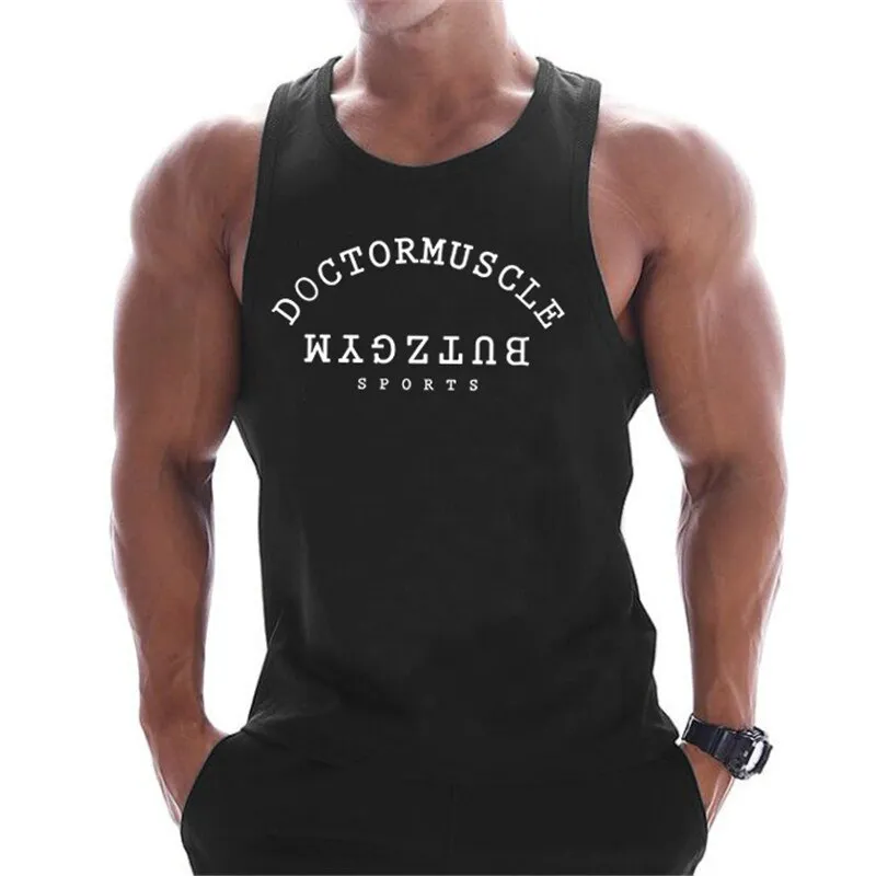 Xituodai 2022 summer Gyms Workout Sleeveless Shirt sports Tank Top Men Bodybuilding Fitness Clothing cotton T-shirt Men Running 