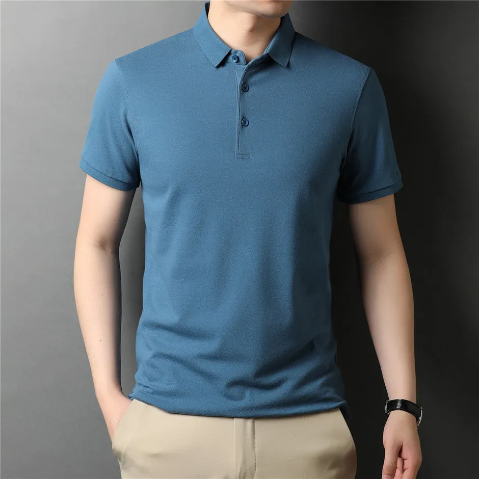 Xituodai Brand High Quality Summer Classic Pure Color Casual Short Sleeve Cotton Polo-Shirt Men Slim Soft Cool Clothing C5200S