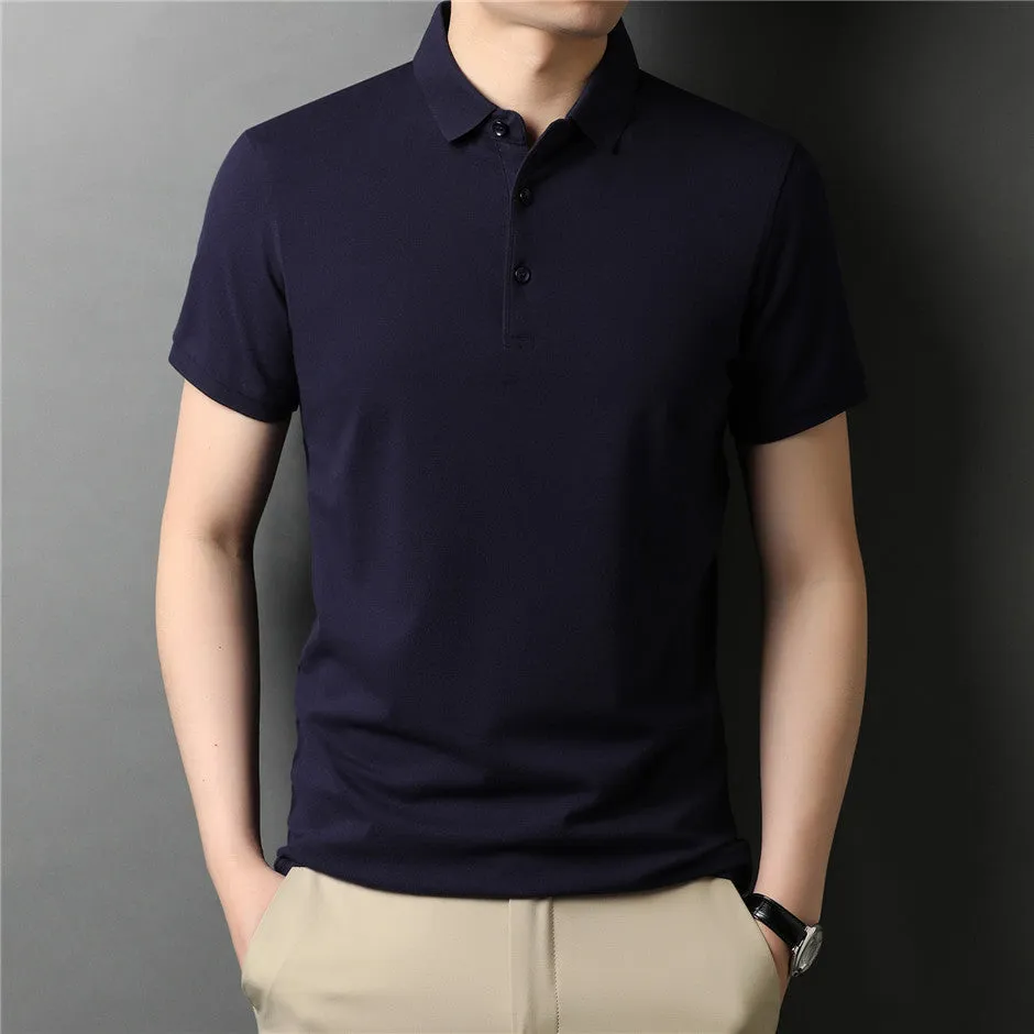 Xituodai Brand High Quality Summer Classic Pure Color Casual Short Sleeve Cotton Polo-Shirt Men Slim Soft Cool Clothing C5200S