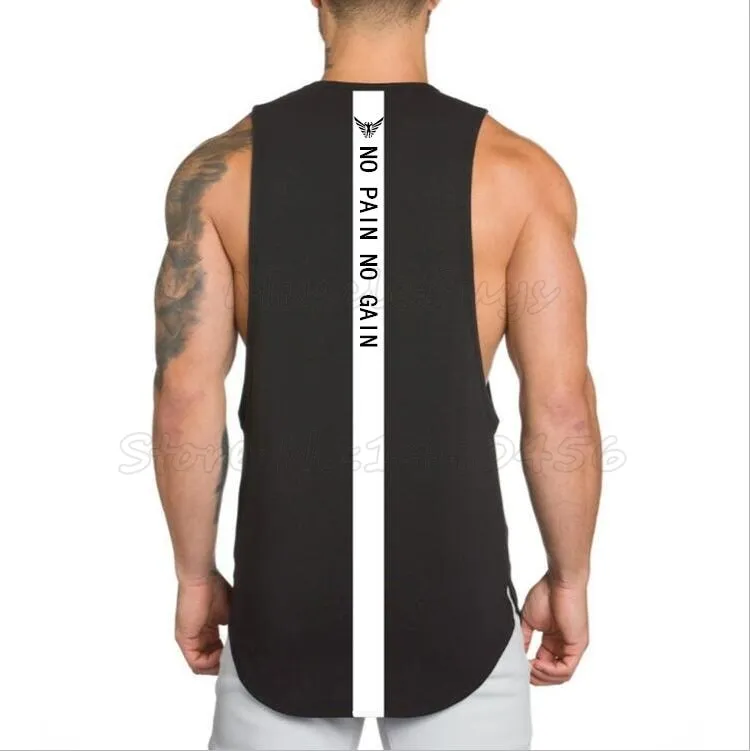 Xituodai Brand NO PAIN NO GAIN clothing bodybuilding stringer gym tank top men fitness singlet cotton sleeveless shirt muscle ve