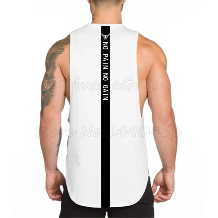 Xituodai Brand NO PAIN NO GAIN clothing bodybuilding stringer gym tank top men fitness singlet cotton sleeveless shirt muscle ve