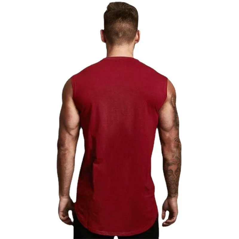 Xituodai Brand Plain V-Neck Bodybuilding Stringer Singlets Gym Tank Top Men Fitness Clothing Fashion Cotton Sleeveless Shirt Wor