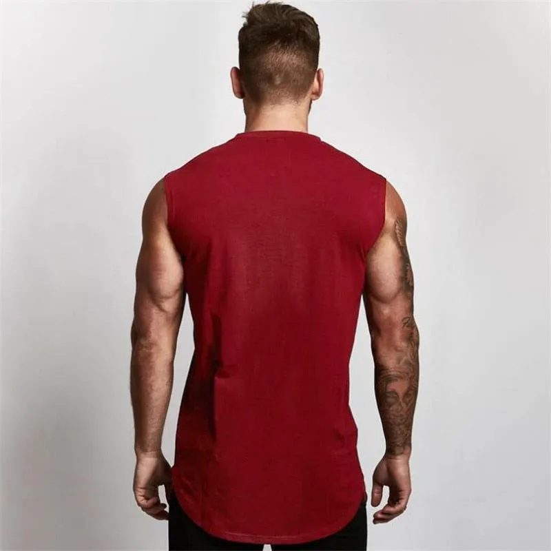 Xituodai Custom Logo Running Vest Cotton Gym Tank Top Men Sports Clothing Men Print Original Design Bodybuilding Fitness Running