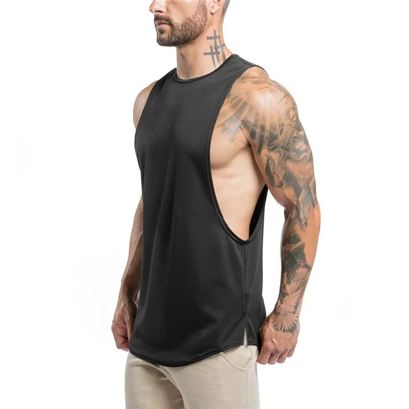 Xituodai Fitness Shark Men's Tank Top Cotton Sleeveless Sport Shirt Men Gym Wear Training Clothing t shirt Basketball Running Ve