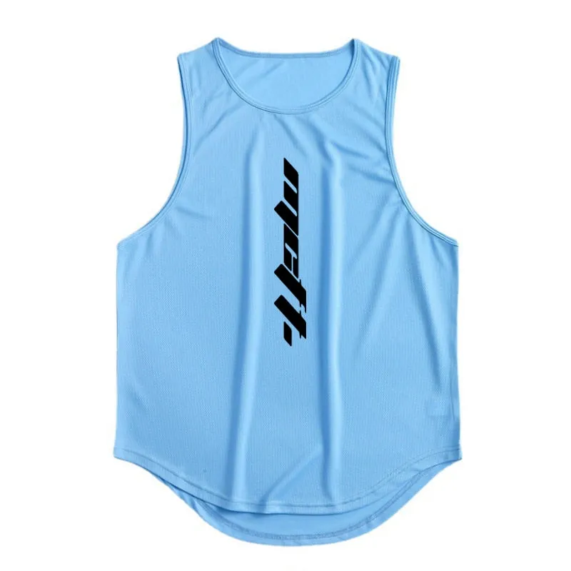 Xituodai Gym Clothing Men Workout Tank Top Bodybuilding Vest Mesh Fitness Sleeveless Shirt Mens Sports Basketball Jerseys