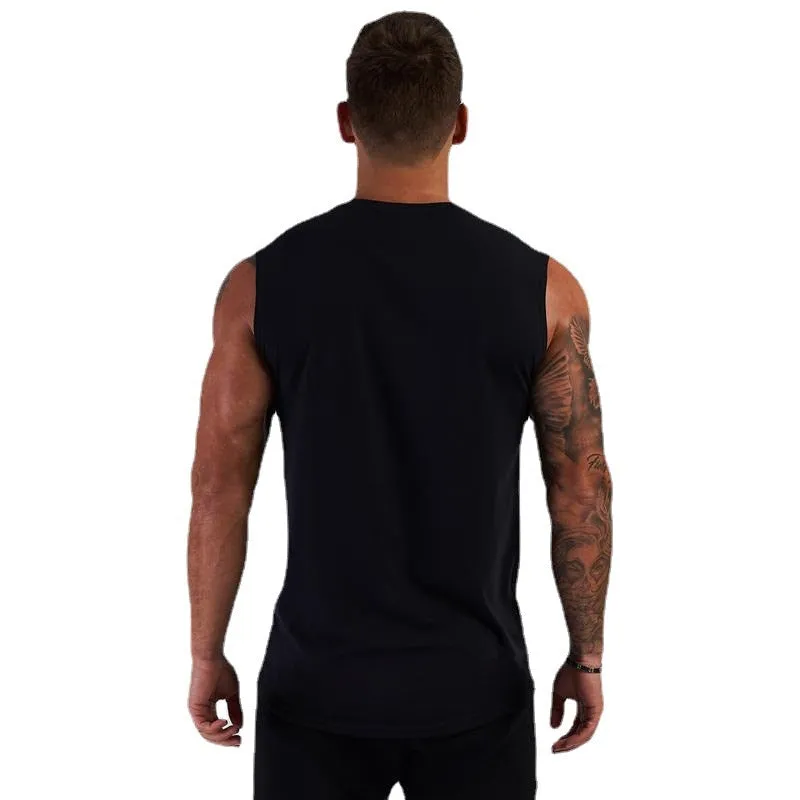 Xituodai New Men V-neck Sports Tank Top Cotton Summer Muscle Vest Gym Clothing Bodybuilding Sleeveless Shirt Workout Fitness Sin