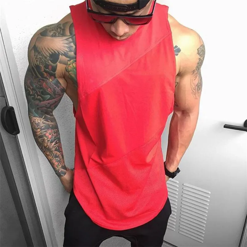 Xituodai New Summer Running Vest Men Cotton Mesh Bodybuilding Undershirt Fitness Sleeveless t shirt Gym Tank Top Men Sports Vest