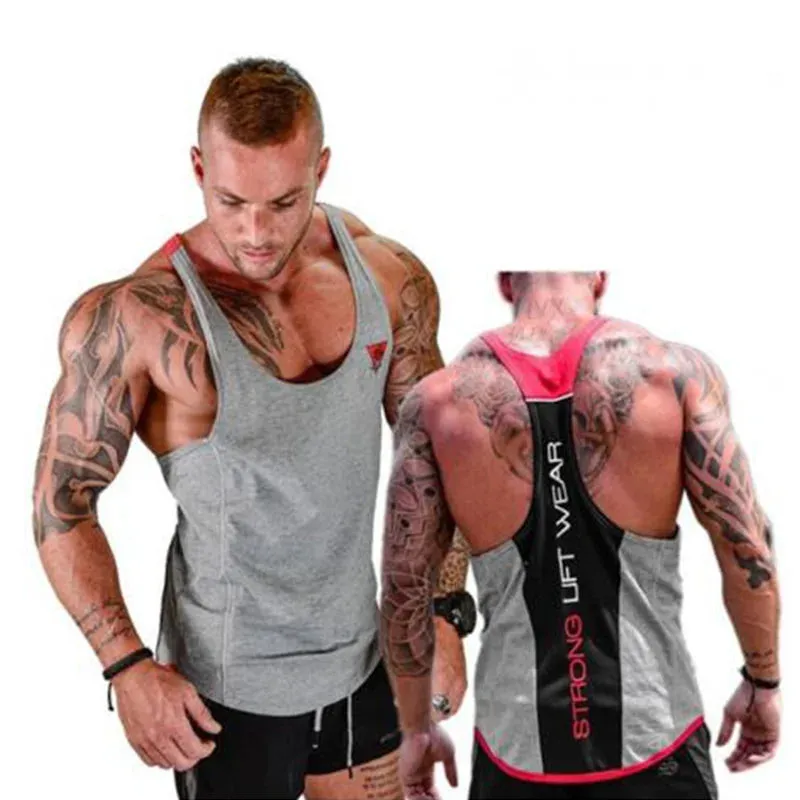 XituodaiMens Bodybuilding Tank top Gyms Fitness sleeveless shirt New Male Cotton clothing Fashion Singlet vest Undershirt vest f