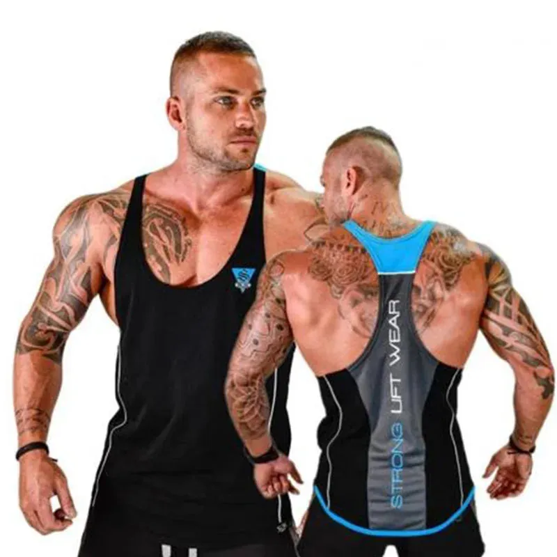 XituodaiMens Bodybuilding Tank top Gyms Fitness sleeveless shirt New Male Cotton clothing Fashion Singlet vest Undershirt vest f